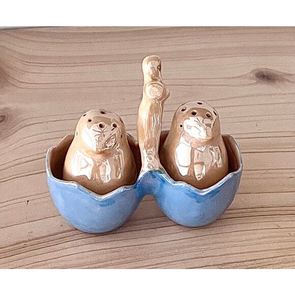 Lusterware 3pc Nesting Baby Chick Salt & Pepper Shaker Set - Picture 1 of 12
